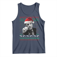 Funny Ugly Christmas Tank Top Funny Mafia Gangster Santa Sopranos Smoking - Wonder Print Shop