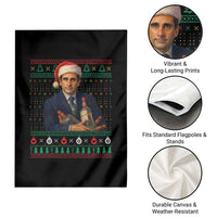 Office Christmas Movie Garden Flag Funny Retro 90s Movie Ugly Xmas - Wonder Print Shop