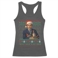 Office Christmas Movie Racerback Tank Top Funny Retro 90s Movie Ugly Xmas - Wonder Print Shop