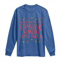 I Love You To The Upside Down Stranger Christmas Long Sleeve Shirt And Back Ugly Xmas Lights - Wonder Print Shop