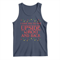 I Love You To The Upside Down Stranger Christmas Tank Top And Back Ugly Xmas Lights - Wonder Print Shop