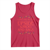 I Love You To The Upside Down Stranger Christmas Tank Top And Back Ugly Xmas Lights - Wonder Print Shop