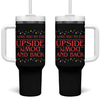 I Love You To The Upside Down Stranger Christmas Tumbler With Handle And Back Ugly Xmas Lights - Wonder Print Shop