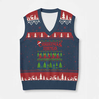 Xmas Things V-Neck Knit Sweater Vest Vintage Movie TV Series Retro - Wonder Print Shop