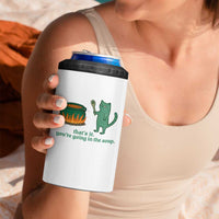 Sarcastic Cat Meme 4 in 1 Can Cooler Tumbler Weirdcore Dark Humor - Wonder Print Shop
