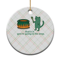 Sarcastic Cat Meme Ceramic Ornament Weirdcore Dark Humor - Wonder Print Shop