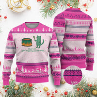 Sarcastic Cat Meme Ugly Christmas Sweater Weirdcore Dark Humor - Wonder Print Shop