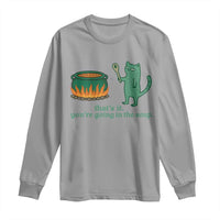 Sarcastic Cat Meme Long Sleeve Shirt Weirdcore Dark Humor - Wonder Print Shop