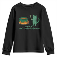 Sarcastic Cat Meme Youth Sweatshirt Weirdcore Dark Humor - Wonder Print Shop