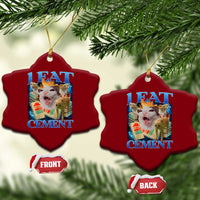 I Eat Cement Cursed Cat Ceramic Ornament Funny Cat Meme Ironic - Wonder Print Shop