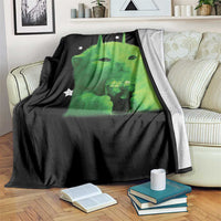 Funny Alien Cat Meme Throw Blanket Funny Kitten 90s Retro Vintage Graphic Weird Cats Y2k - Wonder Print Shop