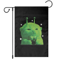 Funny Alien Cat Meme Garden Flag Funny Kitten 90s Retro Vintage Graphic Weird Cats Y2k - Wonder Print Shop