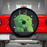 Funny Alien Cat Meme Spare Tire Cover Funny Kitten 90s Retro Vintage Graphic Weird Cats Y2k - Wonder Print Shop