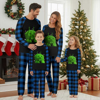 Funny Alien Cat Meme Plaid Pajama Set Funny Kitten 90s Retro Vintage Graphic Weird Cats Y2k - Wonder Print Shop