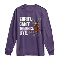 Sorry Cant 99 Nights Bye In The Forest Long Sleeve Shirt Funny Gamer Gift - Wonder Print Shop