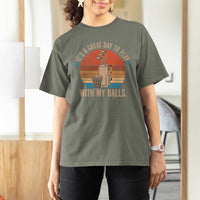 Funny Golf T Shirt For Women Retro Its A Great Day To Play With My Balls - Wonder Print Shop