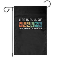 Life is Full of Important Choices Garden Flag Funny Retro Golfing Clubs Golf Lover Gift - Wonder Print Shop