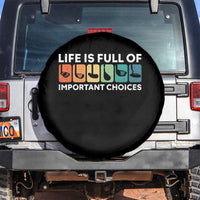Life is Full of Important Choices Spare Tire Cover Funny Retro Golfing Clubs Golf Lover Gift - Wonder Print Shop