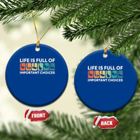 Life is Full of Important Choices Ceramic Ornament Funny Retro Golfing Clubs Golf Lover Gift - Wonder Print Shop