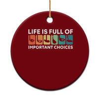 Life is Full of Important Choices Ceramic Ornament Funny Retro Golfing Clubs Golf Lover Gift - Wonder Print Shop