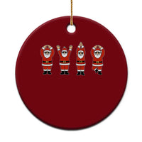 Santa O-H-I-O State Ceramic Ornament Funny Santa Christmas Ohio Midwestern Party Team - Wonder Print Shop