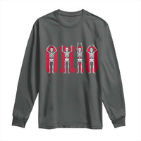 O-H-I-O State Long Sleeve Shirt Funny Skeletons Ohio Vintage Halloween Team - Wonder Print Shop