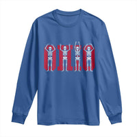 O-H-I-O State Long Sleeve Shirt Funny Skeletons Ohio Vintage Halloween Team - Wonder Print Shop
