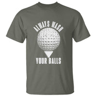 Funny Golf T Shirt Always Wash Your Balls Meme - Wonder Print Shop