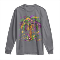 Mardi Gras Bead Tree Long Sleeve Shirt Carnival New Orleans Hawaiian Tropical Palm Tree 2025