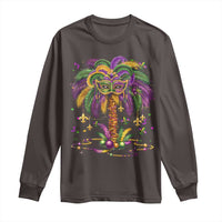 Mardi Gras Bead Tree Long Sleeve Shirt Carnival New Orleans Hawaiian Tropical Palm Tree 2025