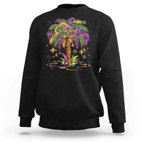 Mardi Gras Bead Tree Sweatshirt Carnival New Orleans Hawaiian Tropical Palm Tree 2025
