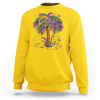 Mardi Gras Bead Tree Sweatshirt Carnival New Orleans Hawaiian Tropical Palm Tree 2025