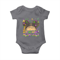 Little Miss Mardi Gras Afro Messy Bun Girls Baby Onesie