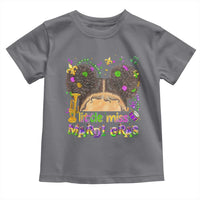 Little Miss Mardi Gras Afro Messy Bun Girls Toddler T Shirt