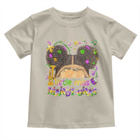 Little Miss Mardi Gras Afro Messy Bun Girls Toddler T Shirt