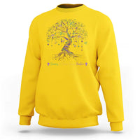 Coquette Bow Mardi Gras Bead Tree Sweatshirt Carnival New Orleans 2025
