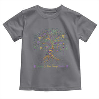 Coquette Bow Mardi Gras Bead Tree Toddler T Shirt Carnival New Orleans 2025
