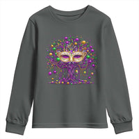 Mardi Gras Bead Tree Youth Sweatshirt New Orleans Festival