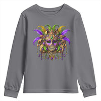 Mardi Gras Costume Sugar Skull Youth Sweatshirt Carnival New Orleans Trip