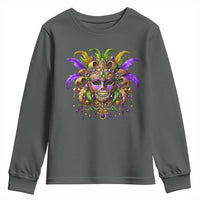 Mardi Gras Costume Sugar Skull Youth Sweatshirt Carnival New Orleans Trip