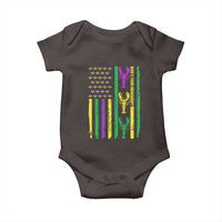 Funny Mardi Gras Crawfish Baby Onesie Whos Your Crawdaddy USA American Flag Carnival