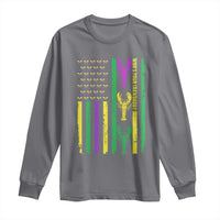 Funny Mardi Gras Crawfish Long Sleeve Shirt Whos Your Crawdaddy USA American Flag Carnival