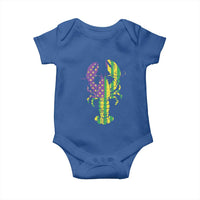 Carnival Mardi Gras USA American Flag Crawfish Baby Onesie