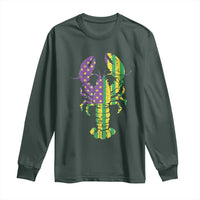 Carnival Mardi Gras USA American Flag Crawfish Long Sleeve Shirt