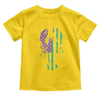 Carnival Mardi Gras USA American Flag Crawfish Toddler T Shirt