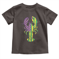 Carnival Mardi Gras USA American Flag Crawfish Toddler T Shirt