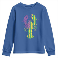 Carnival Mardi Gras USA American Flag Crawfish Youth Sweatshirt