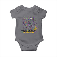 Funny Mardi Gras Baby Onesie Dancing Skeleton Let The Shenanigans Begin