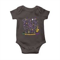 Funny Mardi Gras Baby Onesie Dancing Skeleton Let The Shenanigans Begin