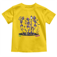 Funny Mardi Gras Toddler T Shirt Dancing Skeleton Let The Shenanigans Begin